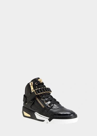 versace jeans tenisice|versace zipped high top sneakers.